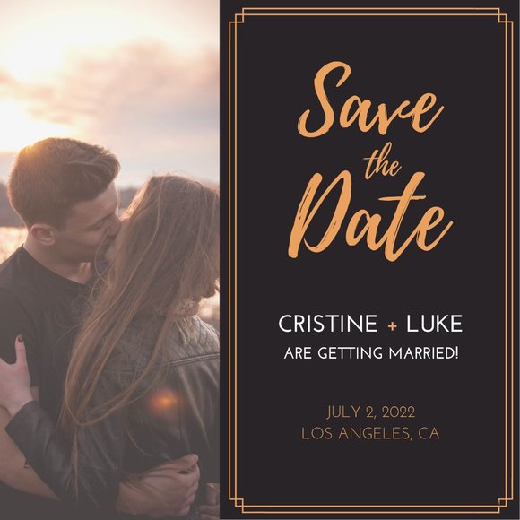 Save the Date Cards w/ Envelopes | Wedding | Photo Cards Personalized & Printed - Picture 2 of 2